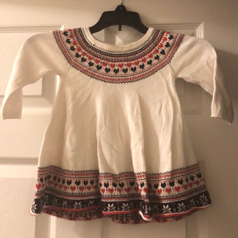 Holiday Sweater dress 12 months - Picture 1 of 3